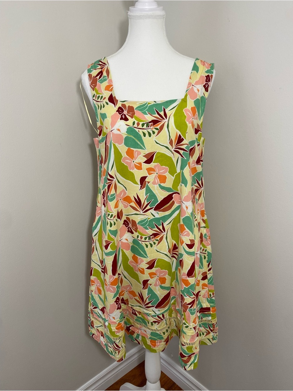 C&C California Floral Linen Sundress Small